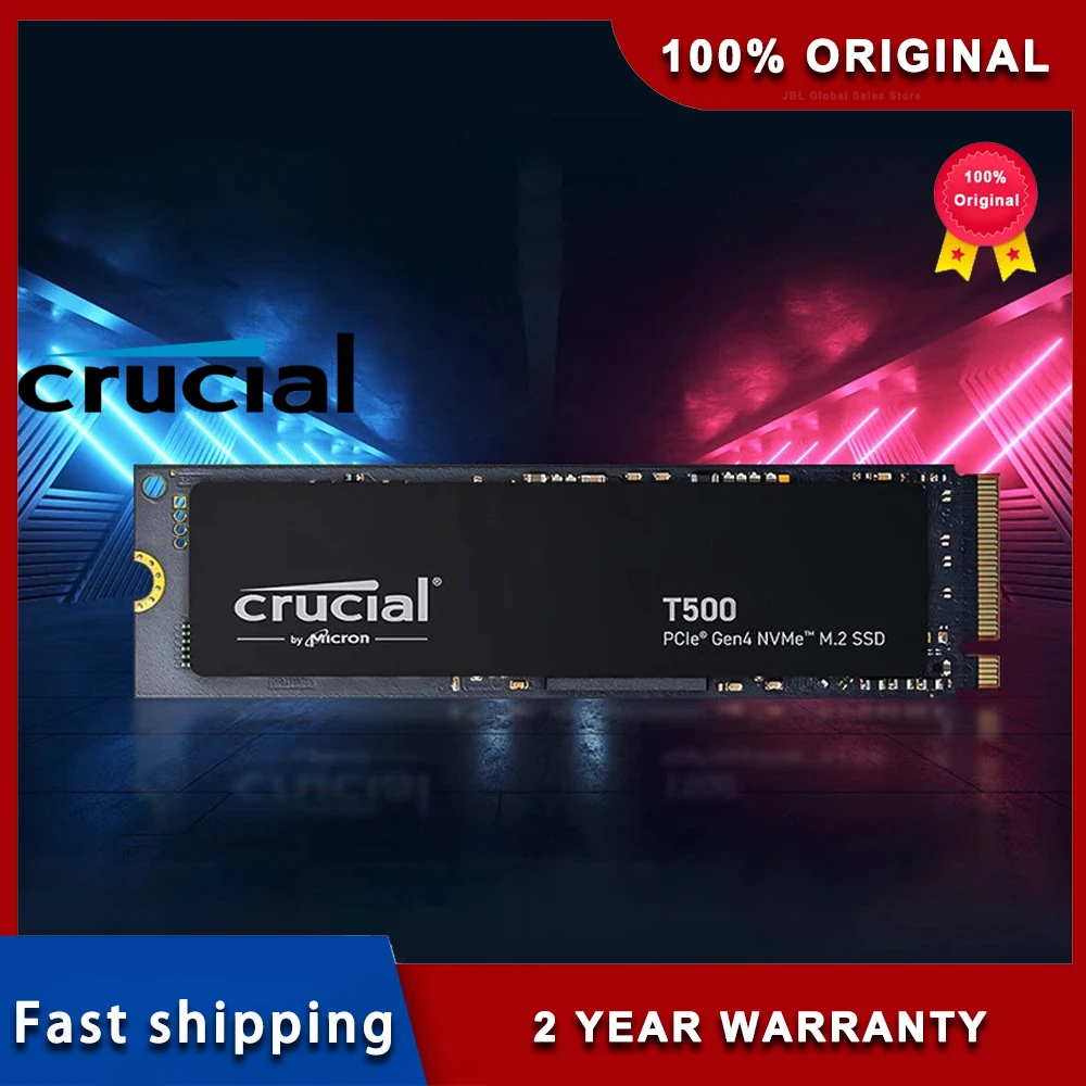 Crucial T500 1TB 2TB Gen4 NVMe M.2 SSD interno para juegos, hasta 7300 MB/s, computadora portátil y escritorio - imagen 2