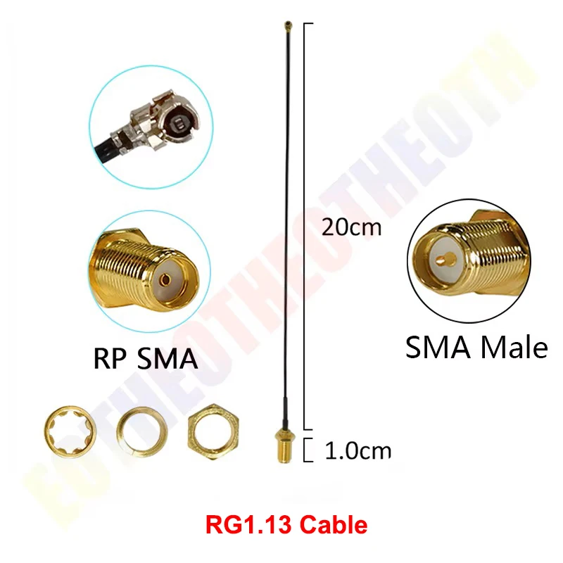 Eoth 5PC 868MHz antena 915MHz antena Lorawan lora 5dbi SMA conector macho hembra 868 915 mhz antena GSM 21cm RG 1,13 coleta - imagen 4