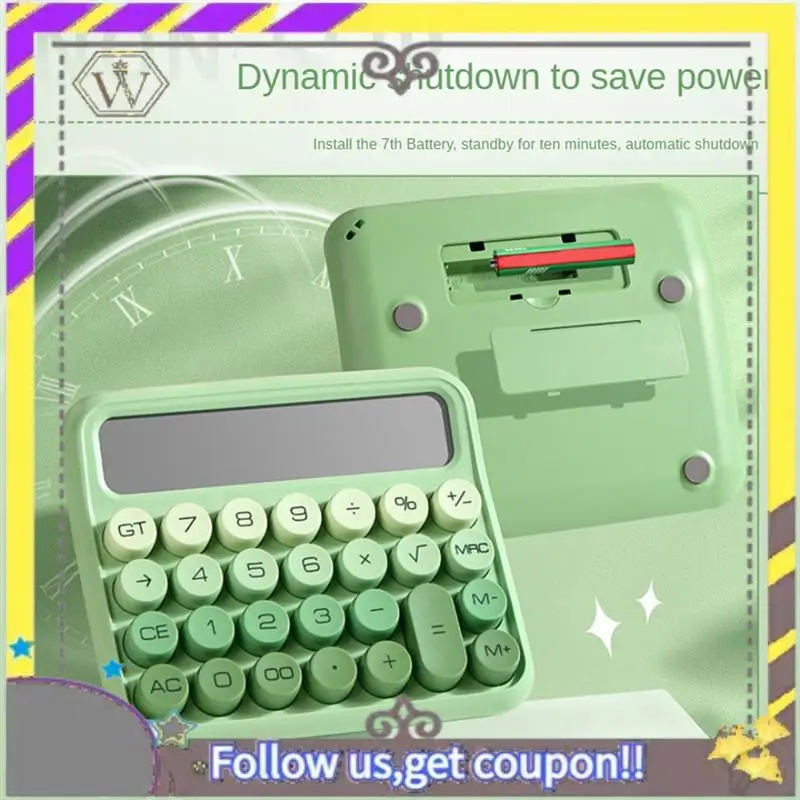 Nueva calculadora bonita de escritorio de 12 dígitos, diseño de interruptor mecánico, calculadora de botón grande con pantalla LCD grande