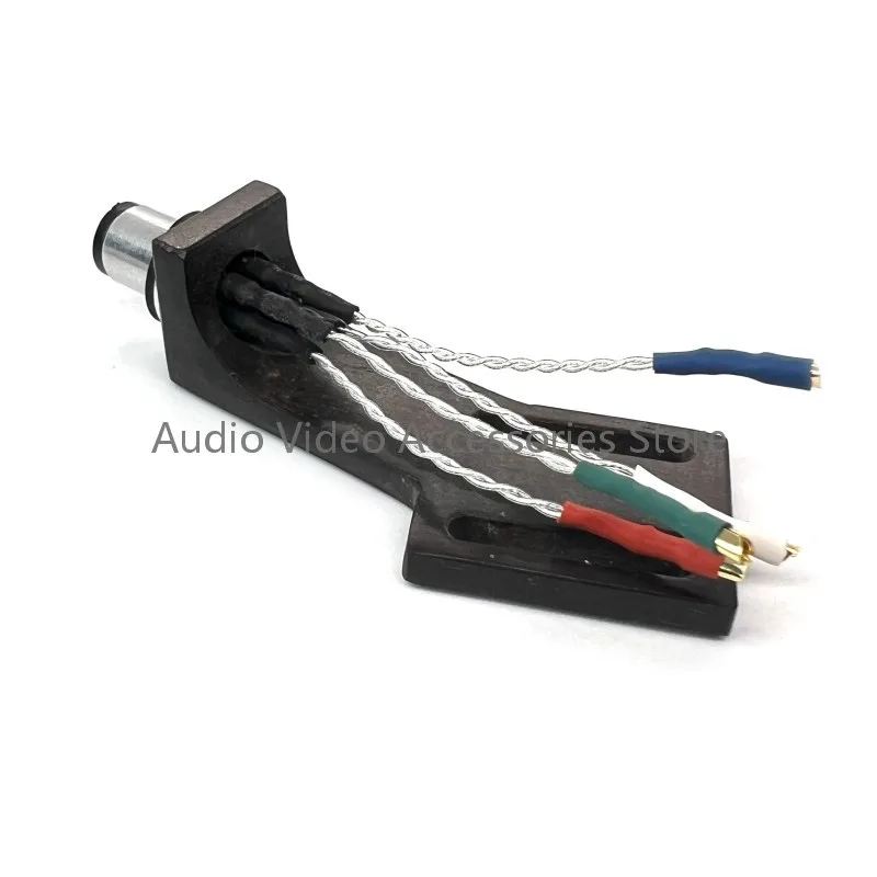 Cartucho de registro de brazo recto, carcasa de cabeza con cable de plata pura de ley 5N para tocadiscos LP, tocadiscos de vinilo, soporte HIFI - imagen 4