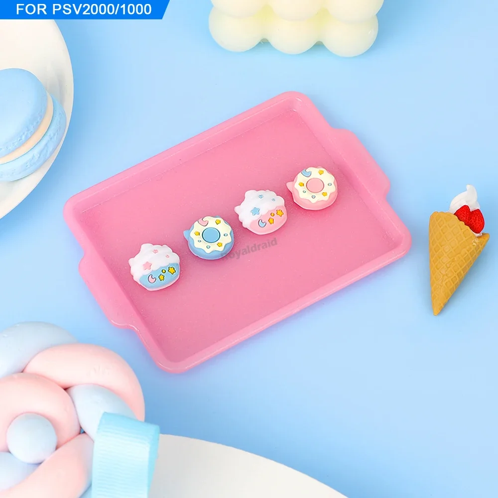 Nuevo 4 unids/set lindos tapas de agarre de pulgar analógicas de silicona compatibles con Psvita PS Vita PSV 1000 Fat/2000 cubierta protectora de Joystick delgado - imagen 5
