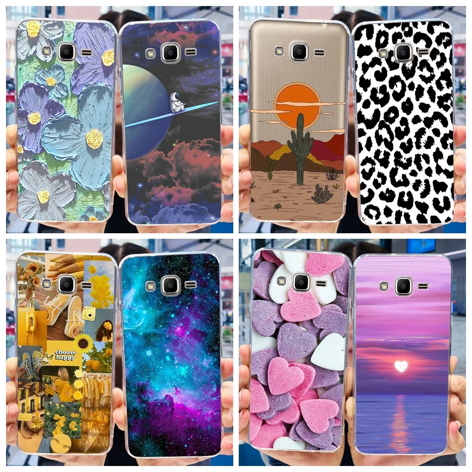 Funda de silicona transparente para Samsung Galaxy Grand Prime Plus, cubierta suave de espacio de moda para Samsung J2 Prime J5 Prime J7 Prime 2, parachoques