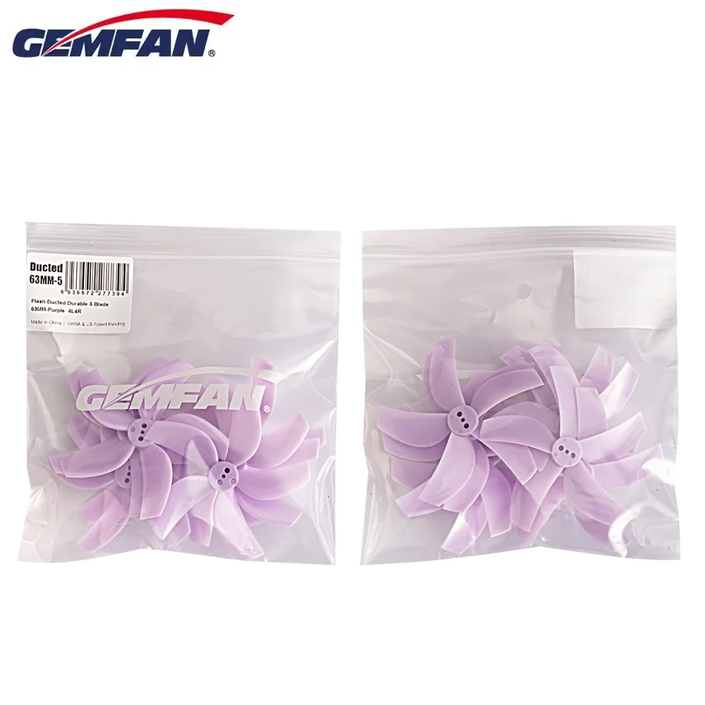 4 pares/8 Uds Gemfan D63 63mm 2,5 pulgadas hélice de 5 aspas para RC FPV Racing Freestyle Hurricane Cinewhoop Drones con conductos