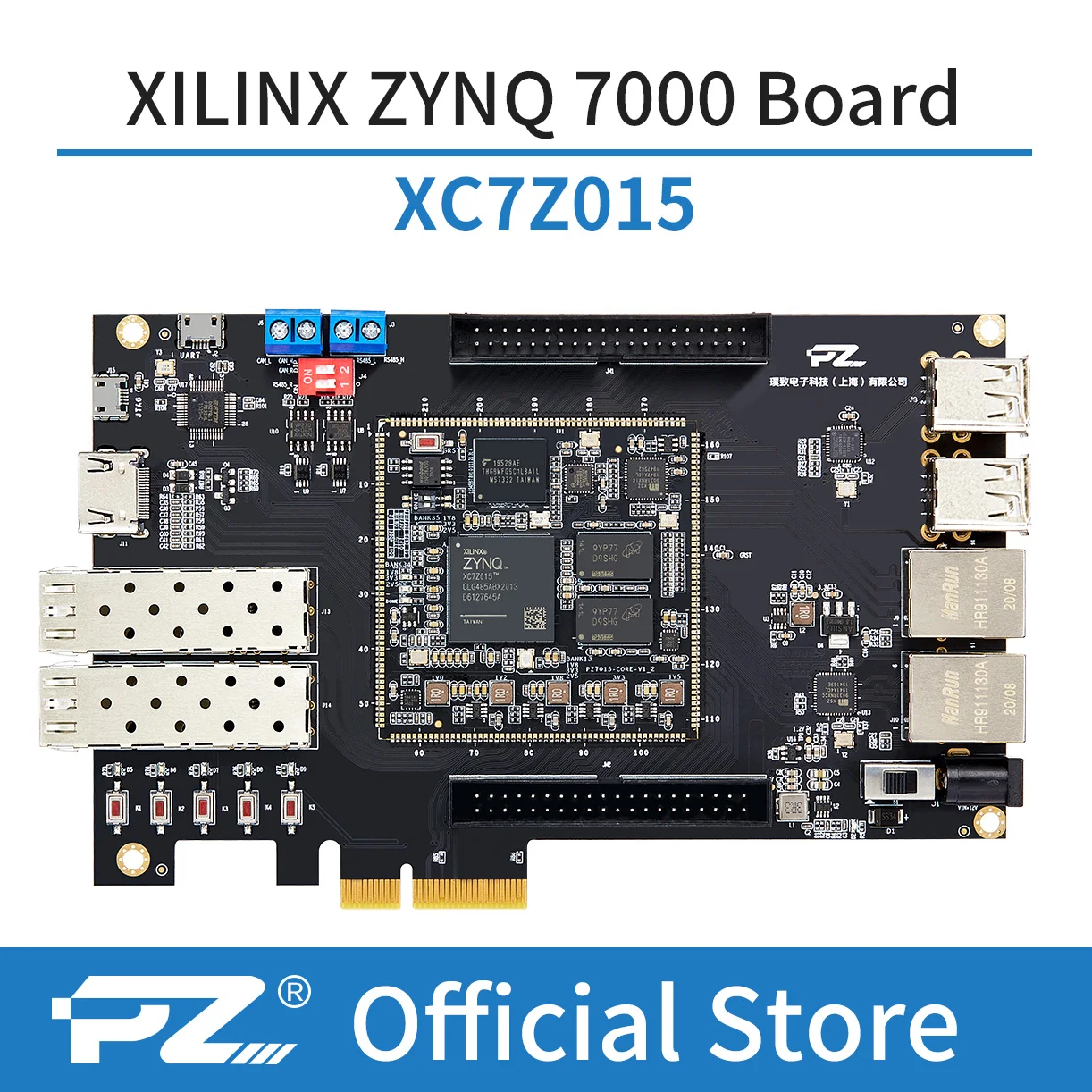 Tarjeta PUZHI 7015: Xilinx SoC ZYNQ 7000 XC7Z015 Placa de desarrollo FPGA PCIE SFP HDMI USB