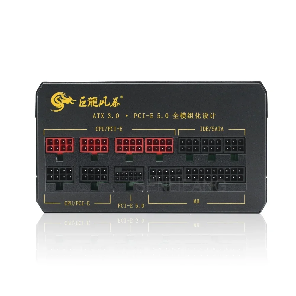 Fuente de alimentación ATX 1600 para PC, ventilador de 14MM, 3,0 W, compatible con CPU Dual, PSU, profesional, para videojuegos y deportes electrónicos, PCIe 5,0 - imagen 5