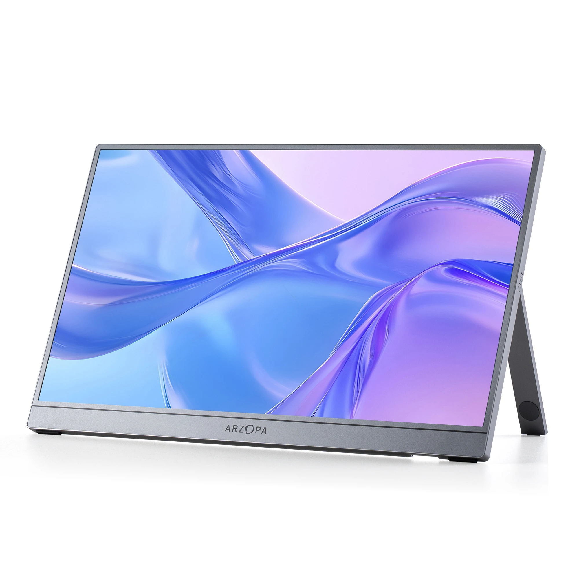 ARZOPA Mini monitor portátil para juegos de 15,6 pulgadas 1080P, segunda pantalla externa IPS para ordenador portátil/PC/PS/Xbox/teléfono A1 gris