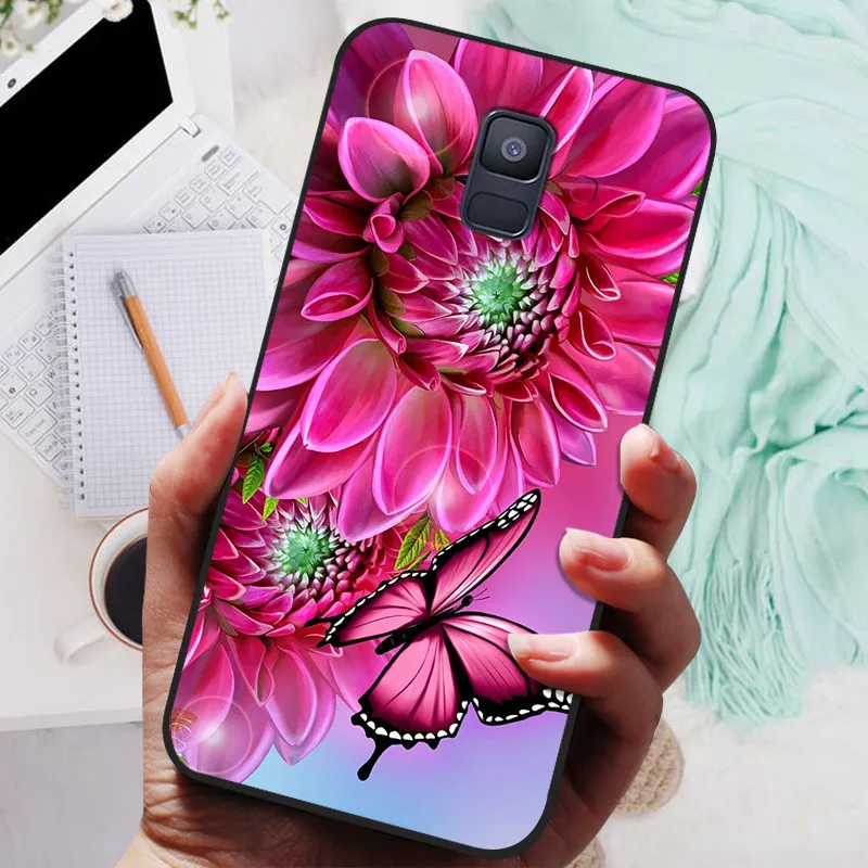 Para Samsung Galaxy A8 Plus 2018 funda negra León Lobo fundas traseras suaves de silicona para Samsung A8 2018 A530 A530F funda de teléfono - imagen 3