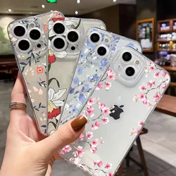 Funda Floral Transparente para Realme C53 C55 C67 C33 C30 C35
