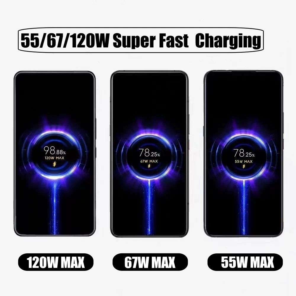 Xiaomi-cargador Original Turbo de carga rápida, adaptador Gan de hipercarga de 120W para UE/EE. UU., para teléfono inteligente Xiaomi POCO Redmi Note Black Shack - imagen 5