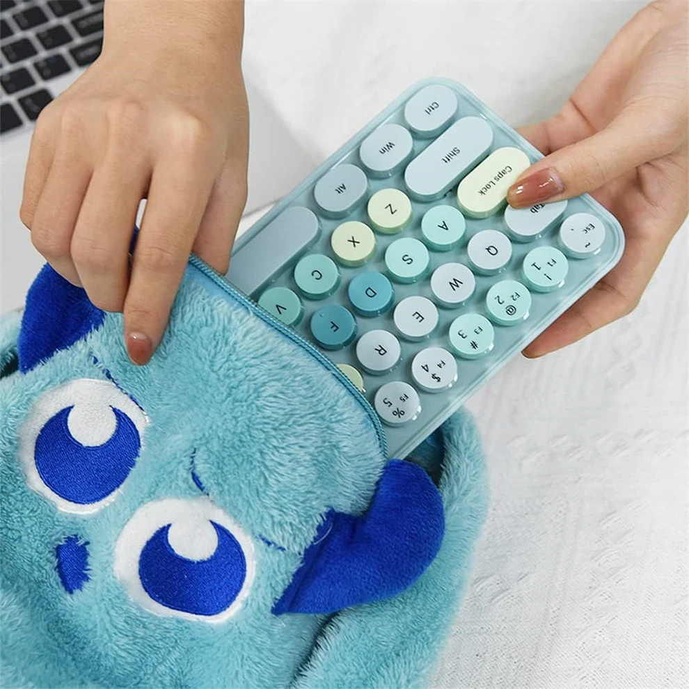 Teclado y ratón inalámbricos coloridos, combinación ergonómica de tamaño pequeño para máquina de escribir, para Windows 7/8/10, ordenador portátil y de escritorio - imagen 2