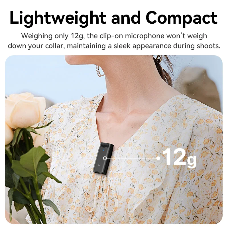 Ulanzi-micrófono inalámbrico de doble canal HM2301, sonido de alta calidad de 48kHz para fotografía de teléfono inteligente, accesorios para Vlog en vivo - imagen 5