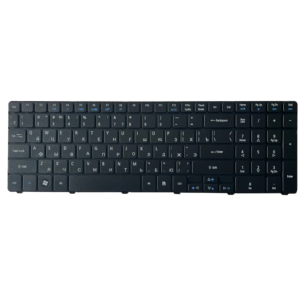 Teclado ruso para portátil Acer Aspire, 5551g, 5560G, 5560 (15 pulgadas), 5551, 5552, 5552g, 5553, 5553g, 5625, 5736, 5741, color negro - imagen 3