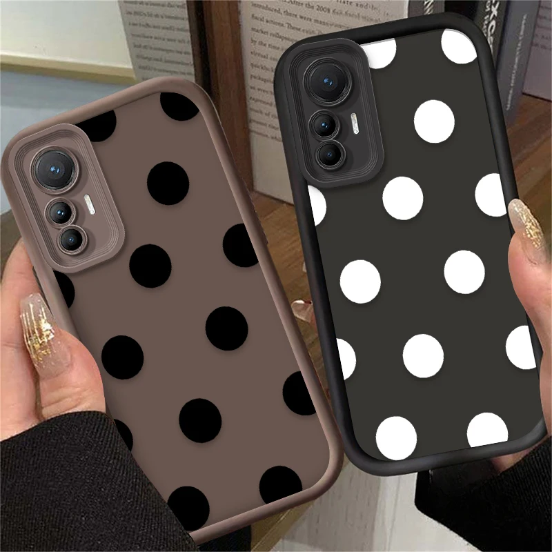 Funda blanda con patrón de puntos simples para Xiaomi Poco X7 X6 X5 X3 NFC F7 F6 F5 F3 M7 M6 Pro 4G 5G Mi 12 11 Lite NE 5G 13T 12T 11T 14T Pro