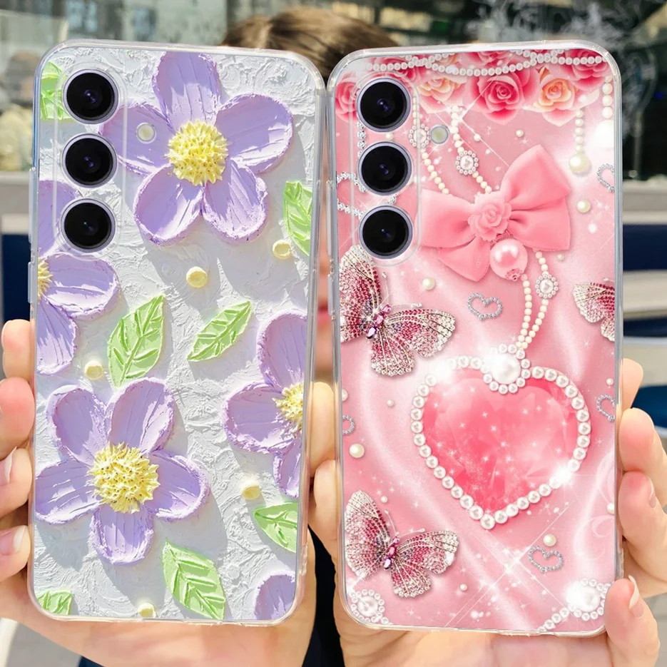 Funda de teléfono para Samsung Galaxy S24 Plus, carcasa bonita pintada a la moda, suave y delgada para Samsung S24 Ultra S 24 S24 +, SM-S926B - imagen 3