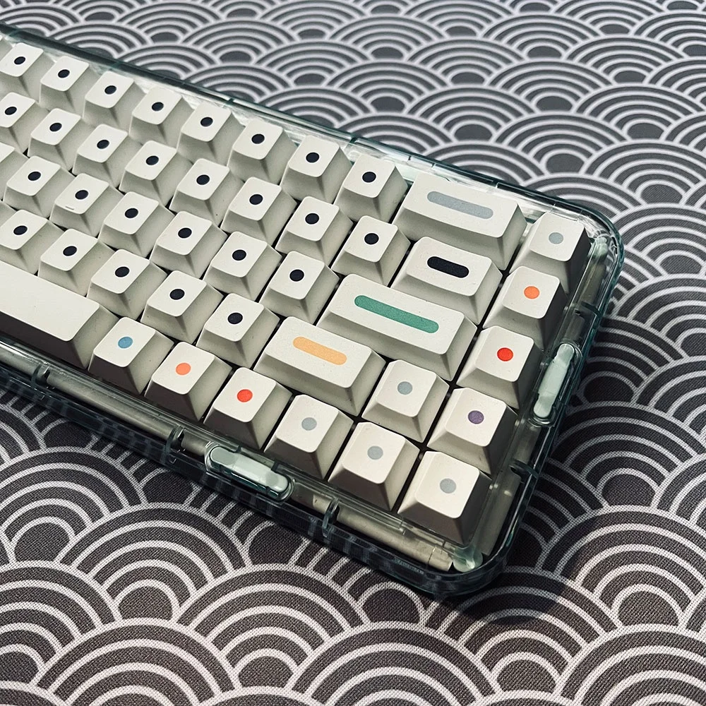 ECHOME-juegos de teclas PBT para teclado mecánico, 125 teclas, puntos, inglés, japonés, minimalista, sublimación, perfil de cereza, GMK - imagen 3