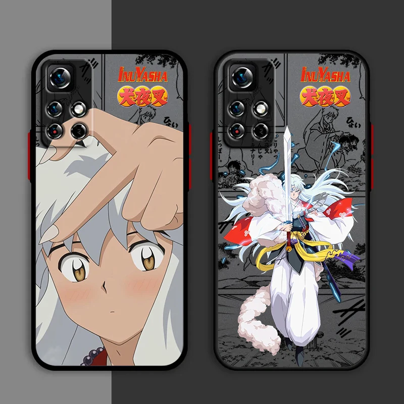 Funda de teléfono de Anime de moda Inuyasha para Redmi Note 13, 12, 11, 10 Pro Plus Pro S T 5G, cubierta translúcida mate esmerilada - imagen 2