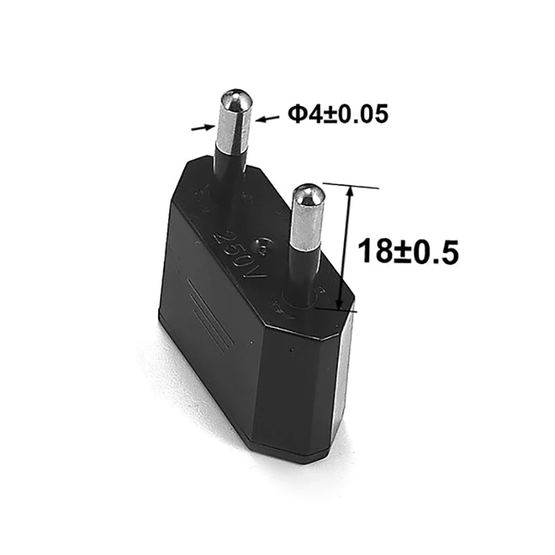 Conector de EE. UU. a enchufe europeo, cargador de viaje, adaptador de toma de corriente, enchufe convertidor de carga de regulación europea de EE. UU. a Europa - imagen 5