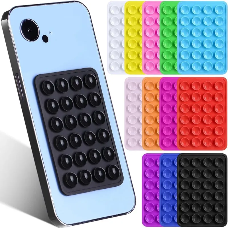 Almohadilla de succión de silicona de doble cara para soporte de teléfono móvil, accesorio con ventosa, almohadilla de goma adhesiva con respaldo para almohadilla fija