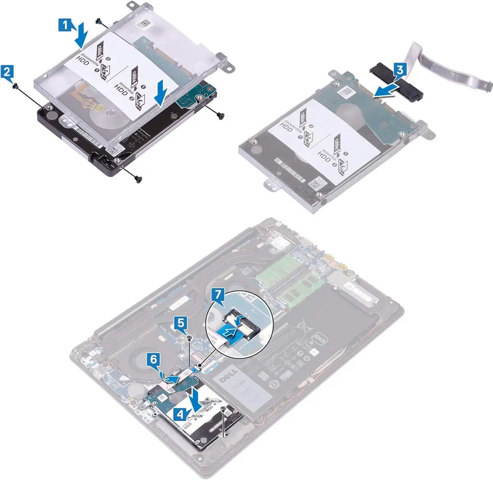 Cable Flex SATA Dell G3 3579 3779 para Disco Duro SSD - imagen 5