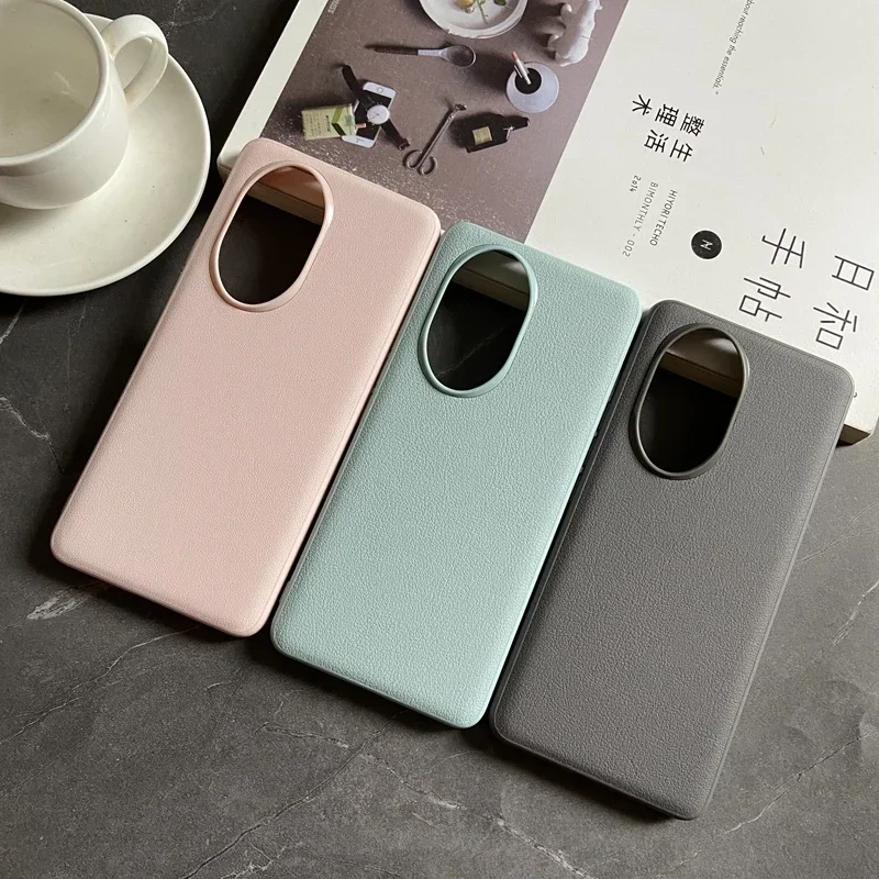 Funda para Honor 200 Pro Honor200, funda de cuero de lujo de Color desnudo TPU para Honor 200Pro, parachoques Simple de negocios a prueba de golpes