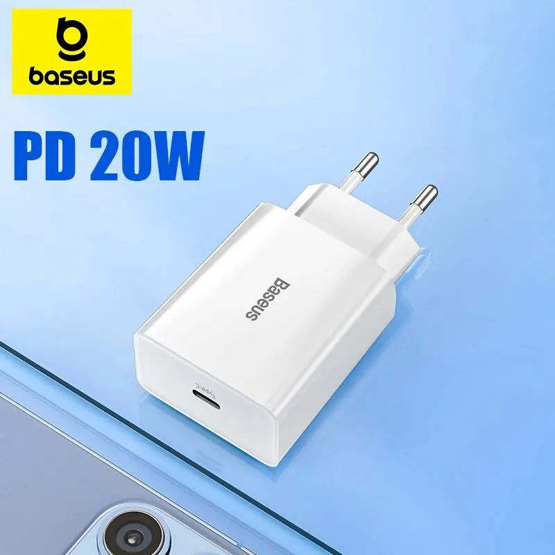 Baseus 20W Quick Charge QC 3.0 PD USB C Fast Charger Type C Charger for iPhone 15 14 13 12 X Xs 8 Xiaomi Samsung Phone Tablet - imagen 2
