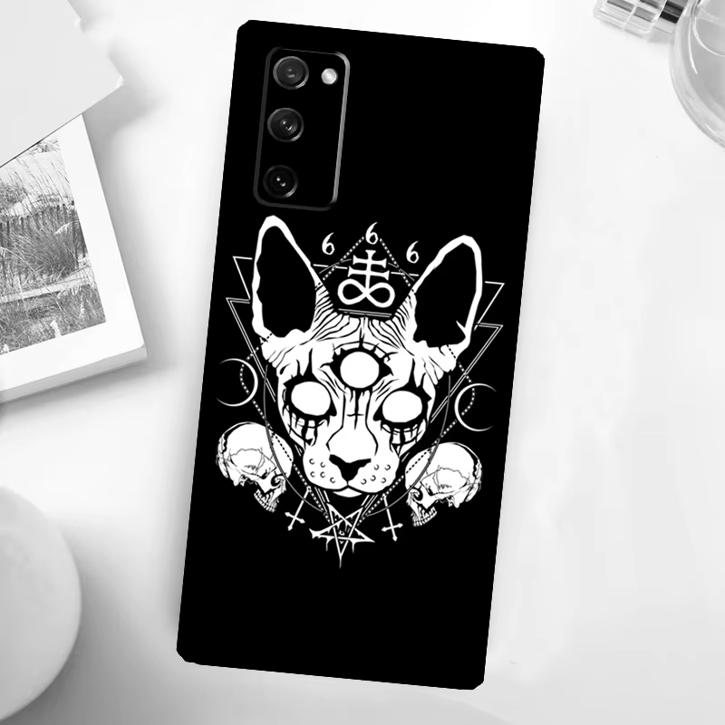 Funda satánica Sphynx para Samsung Galaxy S24, S23, S22 Ultra, S21, S20 FE, Note 10 Plus, Note 20, S8, S9, S10 - imagen 4