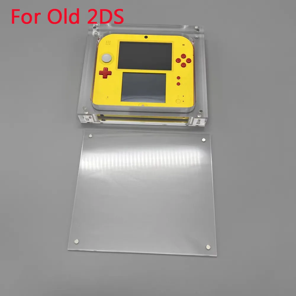 Caja de almacenamiento de caja de exhibición de consola de cubierta magnética acrílica transparente para Nintendo old 2DS caja de carcasa de cubierta de consola de juegos - imagen 2