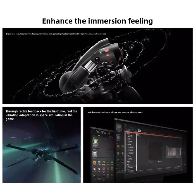WINWING URSA MINOR Control de simulación de vuelo Joystick izquierdo/derecho para MSFS2020 Compatible con Star Citizen/War Thund