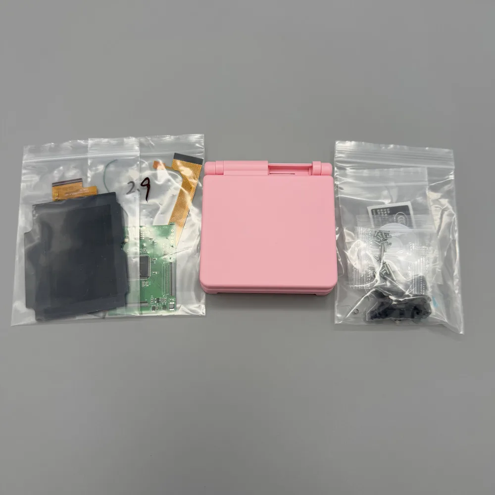 GBASP-LCD IPS de alto brillo y kit de carcasa para Gameboy advance SP, 2,9"