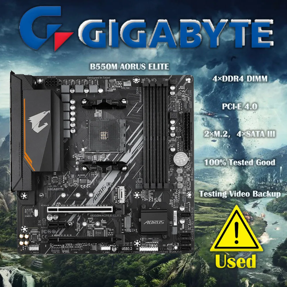 Placa base GIGABYTE B550M AORUS ELITE B550 Socket AM4 DDR4 compatible con HDMI 128GB PCI-E 4,0 M.2 placa base B550 superbloqueante