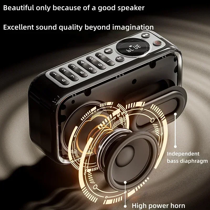 SANSUI F35 Radio FM altavoz inalámbrico Bluetooth multifunción Mini caja de sonido portátil para exteriores calidad de sonido HiFi con tarjeta TF USB - imagen 5