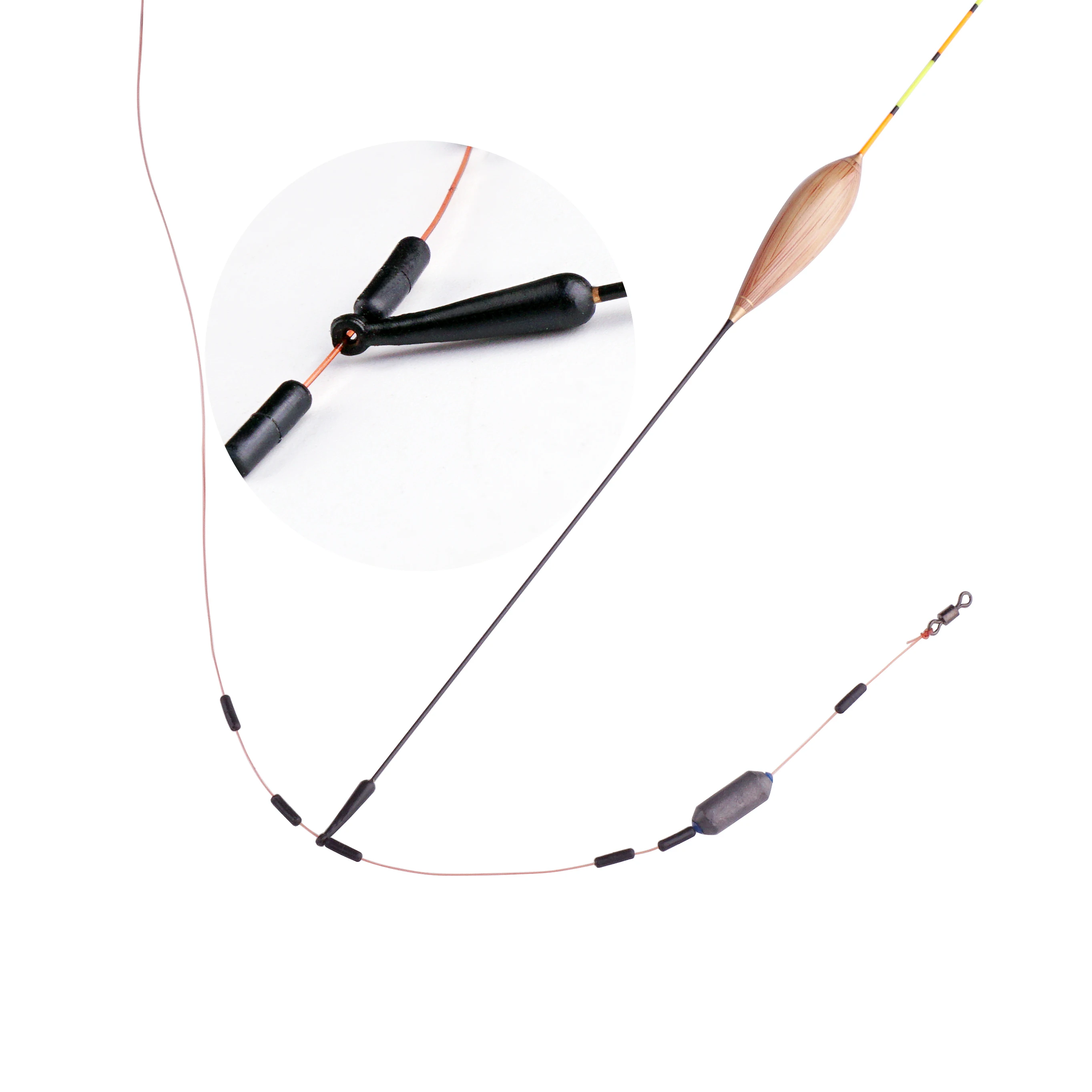 10 unids/lote, flotador de pesca de alta calidad, soporte de flotador de goma de tres tamaños L M S, tapón, herramientas de pesca Bobber, aparejos - imagen 3