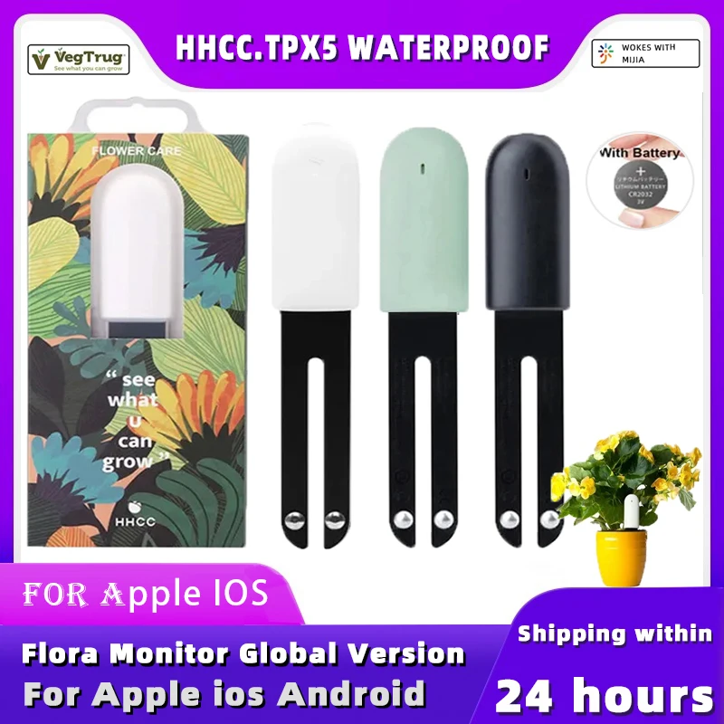 HHCC-Monitor de flora para el cuidado del jardín, planta, hierba, suelo, agua, fertilidad, Sensor inteligente, Detector de jardinería de flores para el hogar Mijia