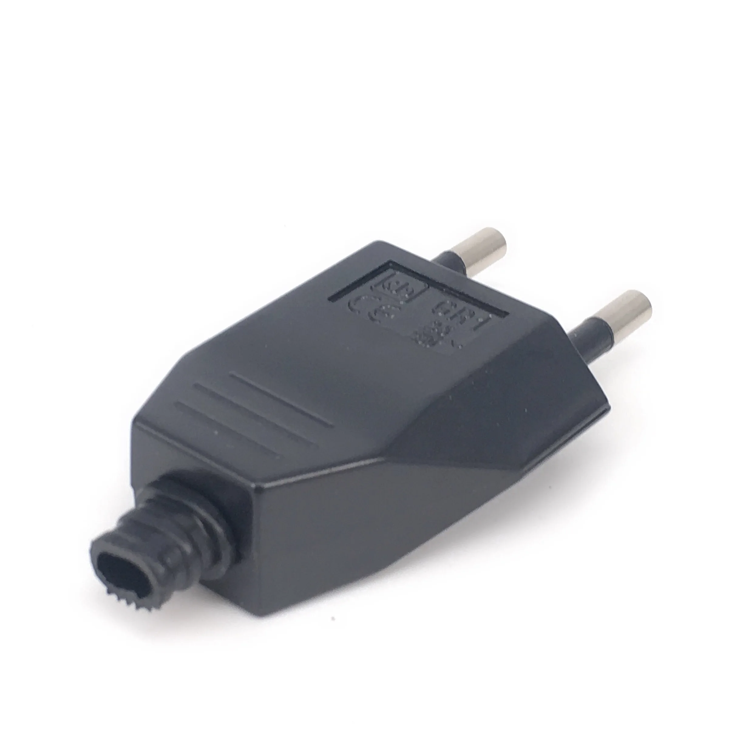 Venta al por mayor negro blanco 250v 2.5a euro cable de alimentación enchufe 2P polaridad conector macho eléctrico UE enchufe de electrodo con cable - imagen 4