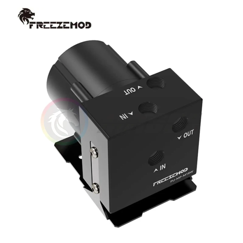 FREEZEMOD-bomba D5 PWM, flujo máximo de 1200L/H, elevación de 7 metros para PC, refrigeración por agua, PU-MP-M18W negro - imagen 4