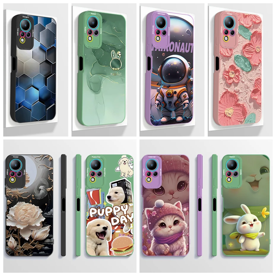 Case for Infinix Note 12 G88 Cover Aesthetic Phone Coque for Infinix Note12 X663 X663C X663D Funda for Infinix Note 11 Soft Case