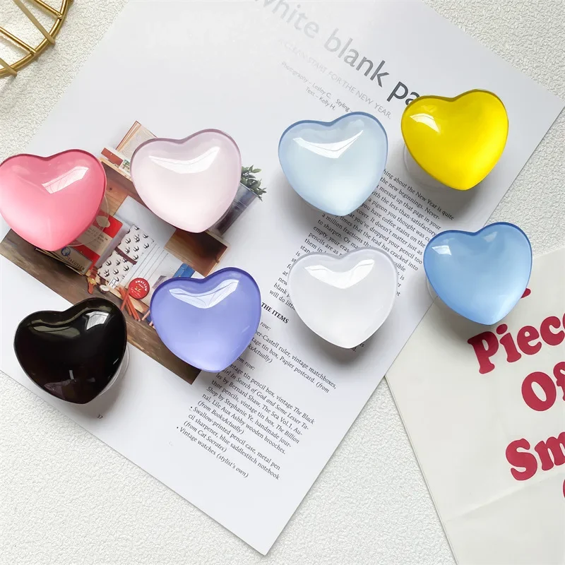 Anillo de dedo plegable de cristal 3D con forma de corazón, soporte para teléfono Griptok para IPhone, Samsung, soporte de bolsillo, soporte Tok - imagen 5