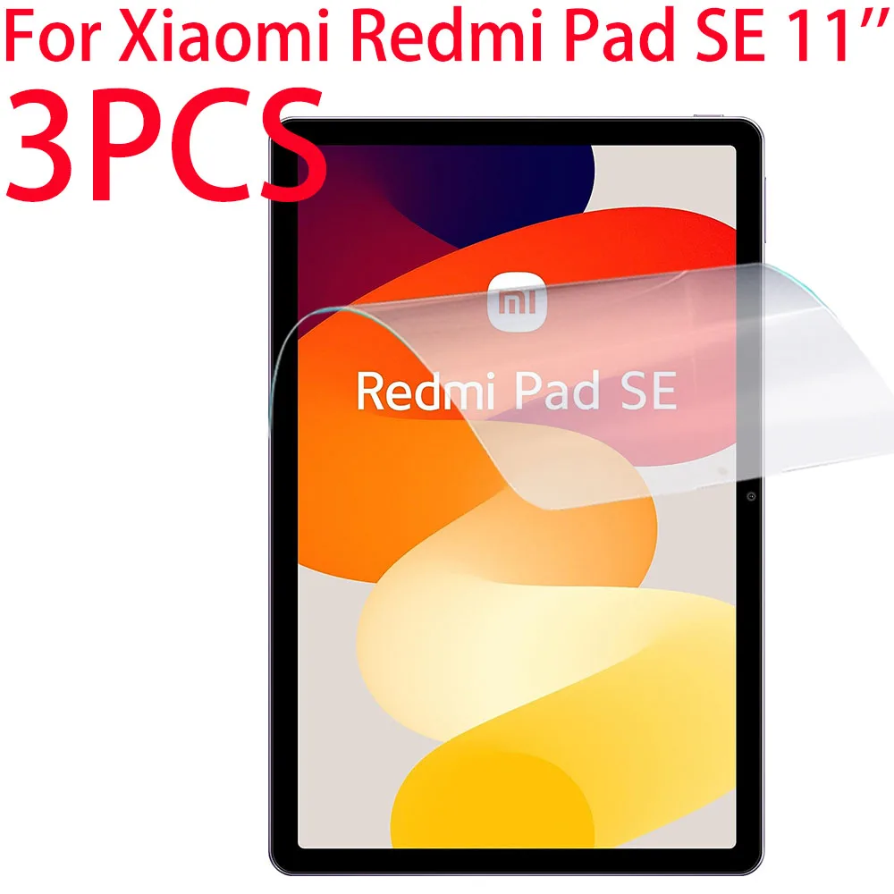 Protector de pantalla de película suave PET para Xiaomi Redmi Pad SE, 11 pulgadas, 2023, Redmi Pad SE, película protectora compatible con pantalla, 3 paquetes - imagen 2