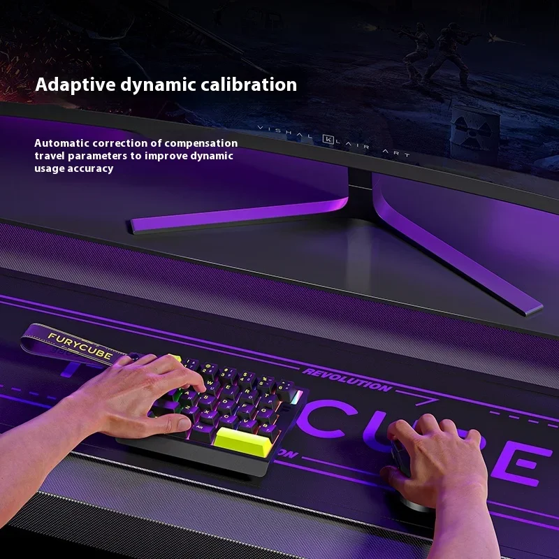 FURYCUBE M30 HE teclado para juegos con efecto Hall Mini teclado RT0.01mm 0,1 ms soporte de latencia SOCD MT Valorant FPS teclado de juego con cable - imagen 5