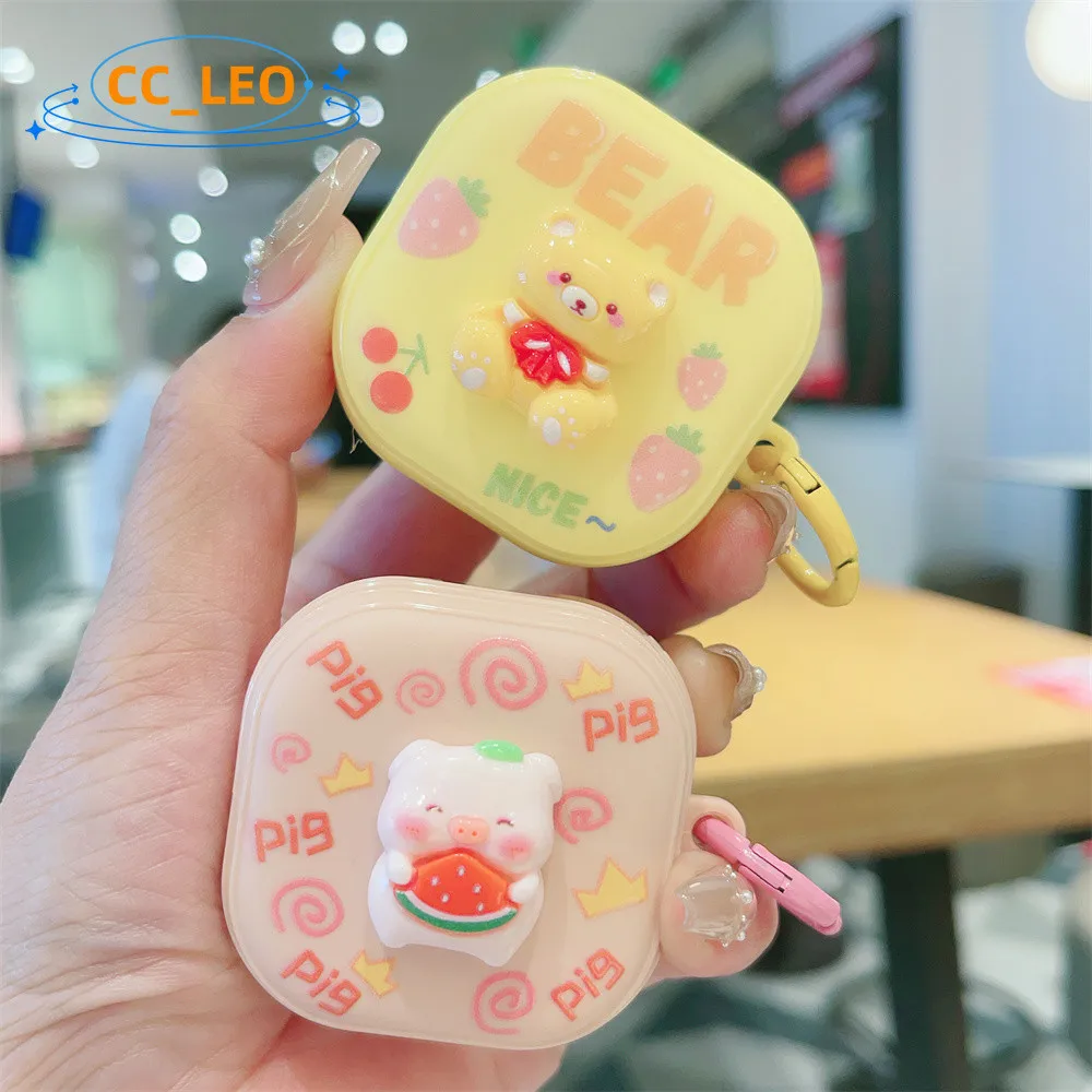 Para Samsung Galaxy Buds Core / FE funda Galaxy Buds2 Pro funda suave de silicona conejito de dibujos animados lindo oso Buds Pro funda protectora - imagen 5