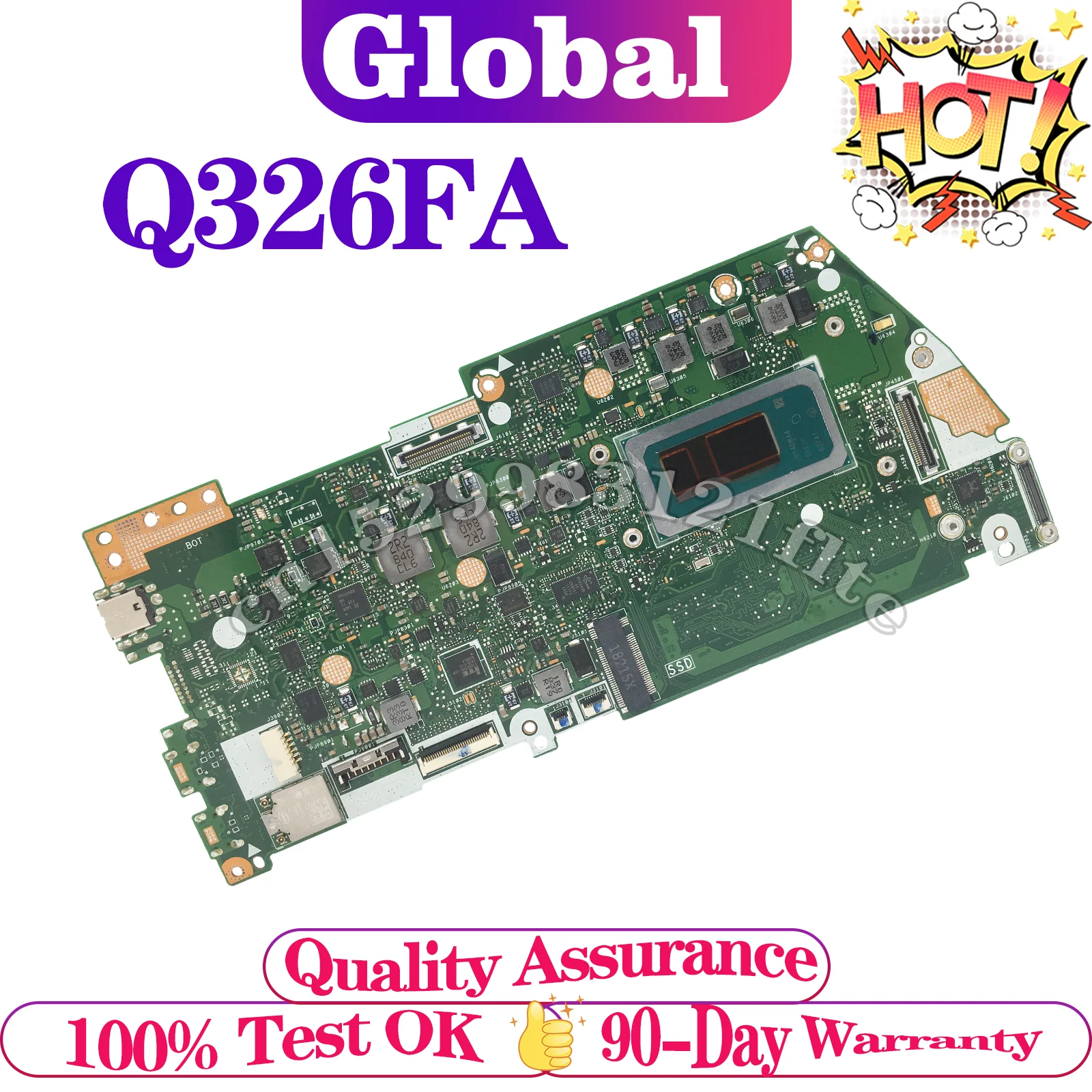 Placa base Q326FA Q326 Q326F UX362F UX362FA para placa base de ordenador portátil ASUS i3 i5 i7 8th Gen 4GB/8GB/16GB-RAM