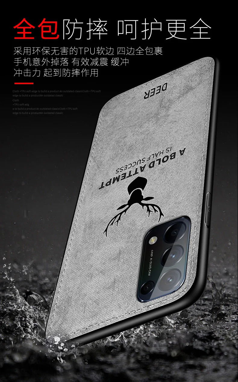 Funda de silicona suave y tela dura para OPPO Reno 5 6Pro Plus 5K, carcasa trasera protectora delgada para OPPO Rno 6 6Pro Reno5 - imagen 3