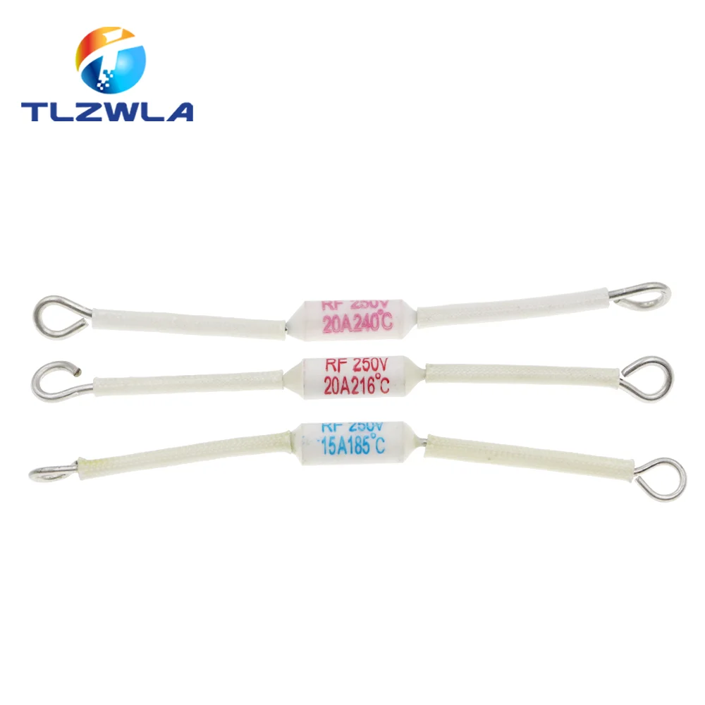 Interruptor de temperatura RF de 5 piezas para olla arrocera, fusible térmico de cerámica, corte, 10A/130C/155C/165C/185C 15A/20A/185C 20A/216C/240C - imagen 4