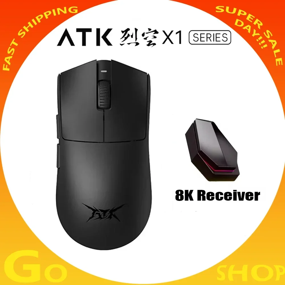Nuevo ratón ATK X1 V2 Ultimate 2,0 inalámbrico Paw3950 Utrla 54g ligero 750ips 0,163ms baja latencia 650ips accesorios para jugadores regalos