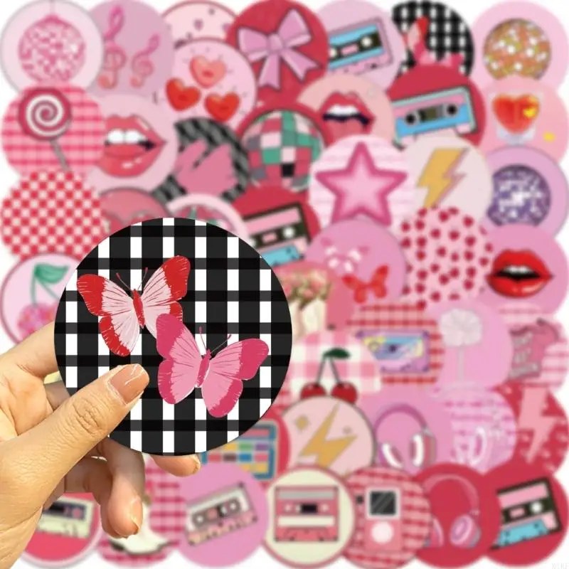 Pegatinas reutilizables con tema cerezas, calcomanías adhesivas removibles para Notebook, accesorios electrónicos, decoración