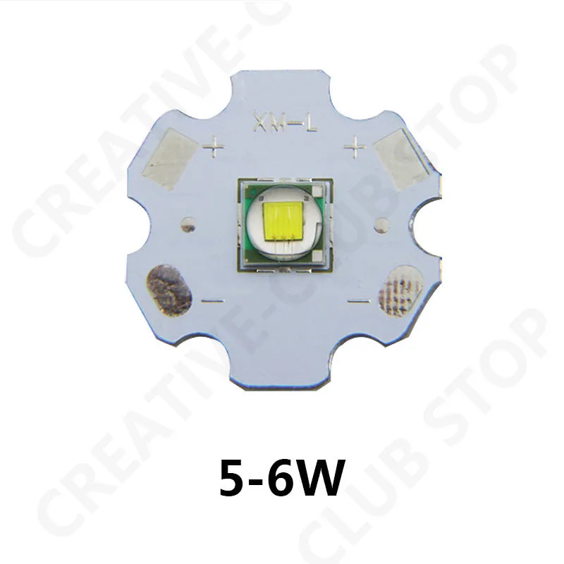 5 uds cuentas de lámpara LED XM-L2 XML2 T6 10W blanco frío 6500K diodo emisor de luz LED de alta potencia para linternas en PCB de 16mm 20mm - imagen 5