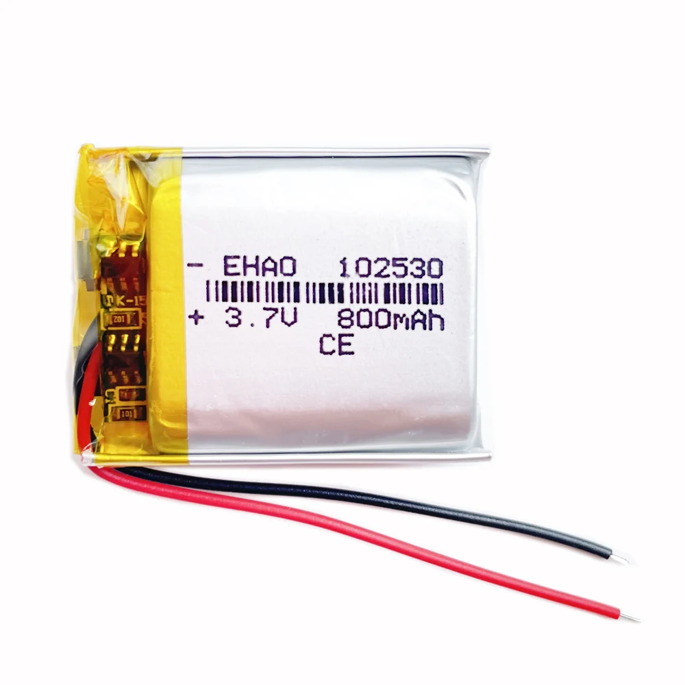 Batería recargable LiPo 3,7 de 800 V, 102530 mAh, reemplazo de energía para Mp3, DVD PAD, GPS, teléfono móvil, masajeador de cámara, ratón con luz Led - imagen 2