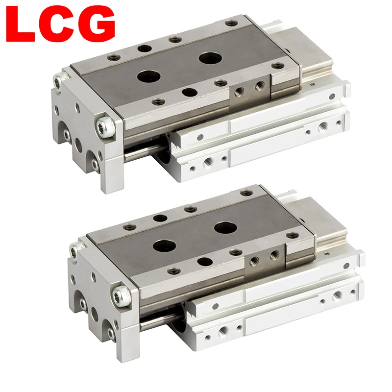 LCG6 8 12-10 20 30 40 50 75 100 mm de carrera Mesa deslizante de doble efecto Cilindro lineal neumático de aire