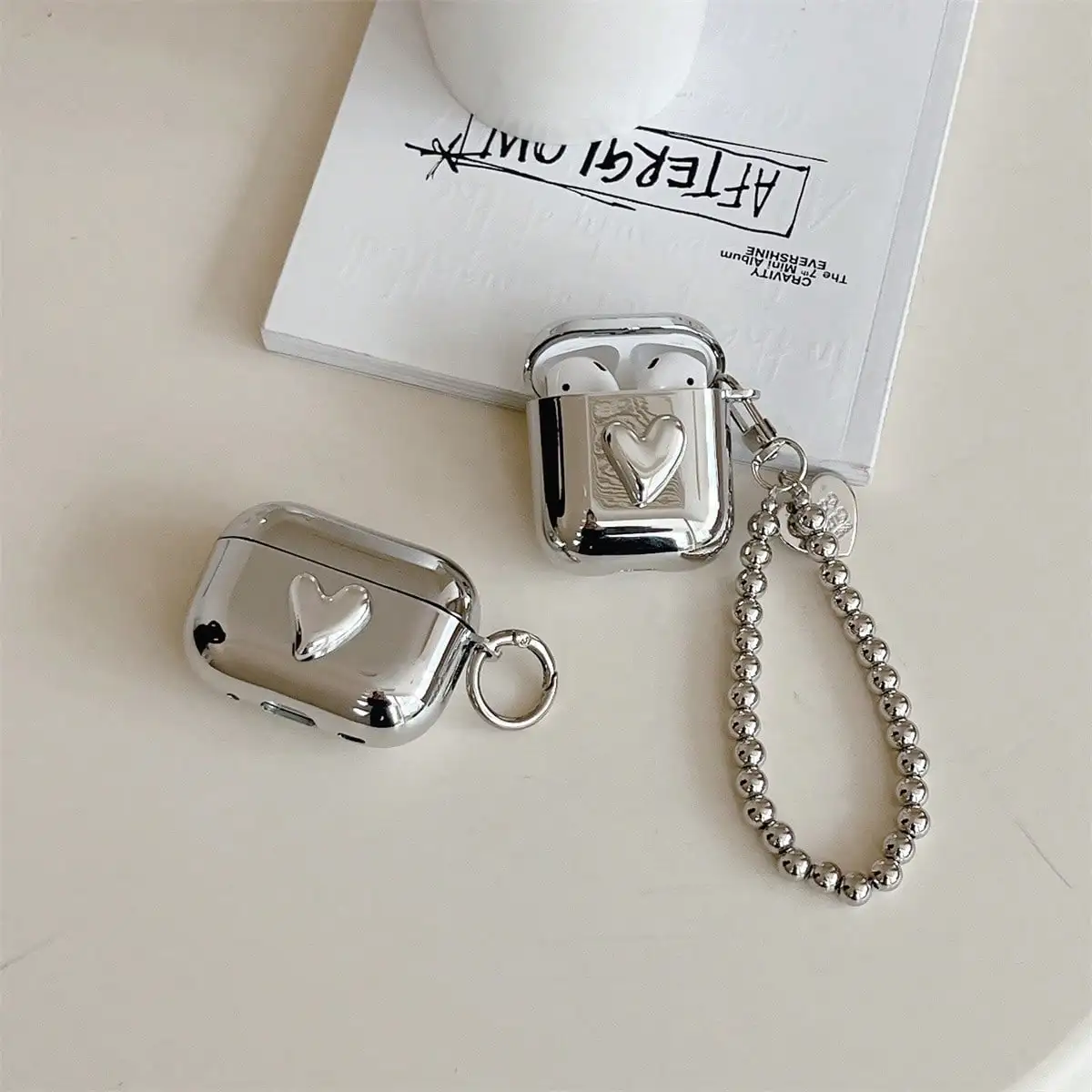 Apple AirPods 1/ 2/ 3/4/ Pro 2 보호 커버용 이어폰 케이스 love 헤드폰 액세서리 보호 상자