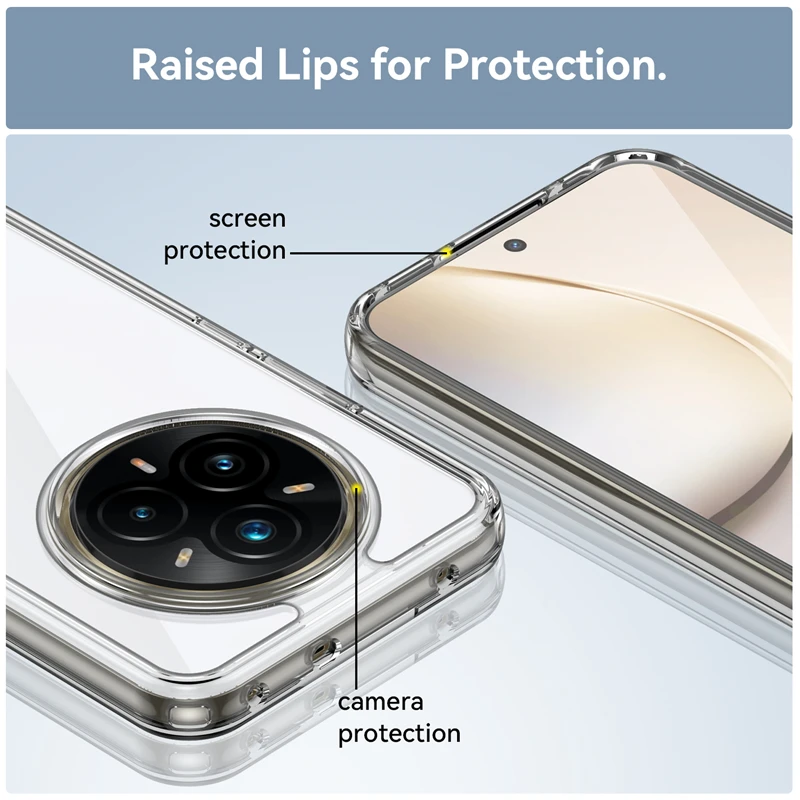 Para Realme 14 Pro Plus funda transparente PC de lujo TPU silicona Realme 14 Pro Plus funda TPU Protector de teléfono Realme 14 Pro Plus - imagen 4